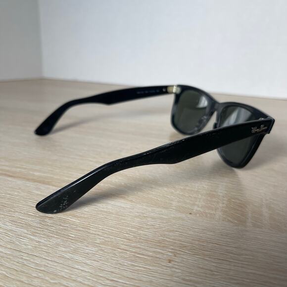 Ray-Ban RB2140 901 Wayfarer Sunglasses Black PARTS ONLY 50-22 Italy - Picture 10 of 11